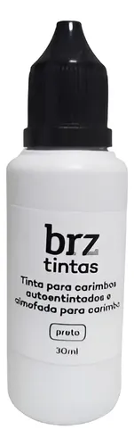 Tinta Para Carimbo Brz - Preta