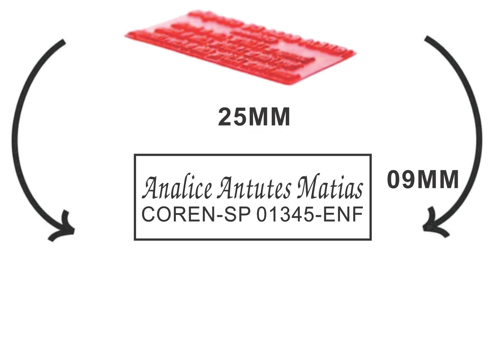 Borracha Automático 25x09mm