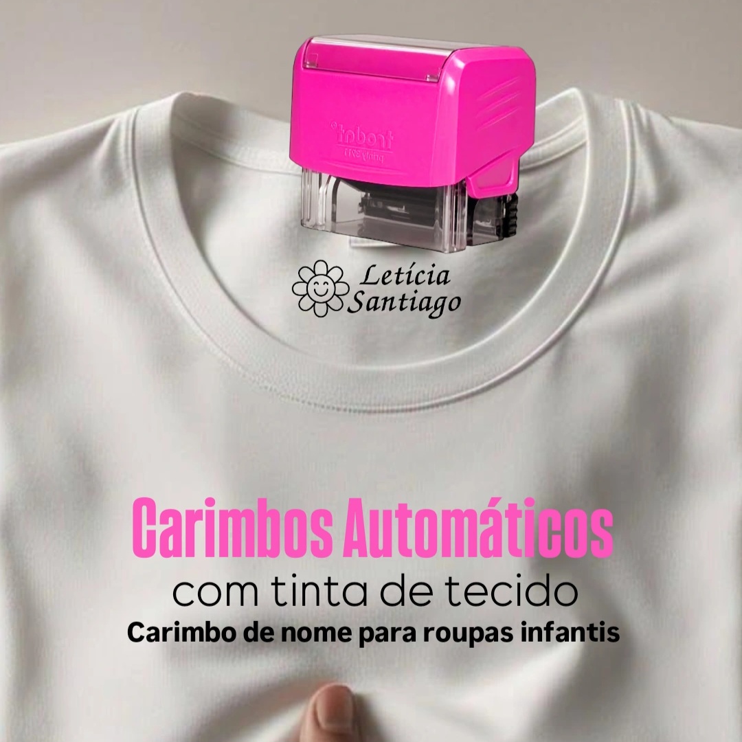 Carimbo Automático com Tinta Para Tecido