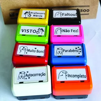 Kit 4 Carimbos Personalizados para Professores