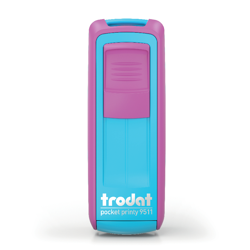Trodat 9511 38x14mm Rosa/Azul Turquesa
